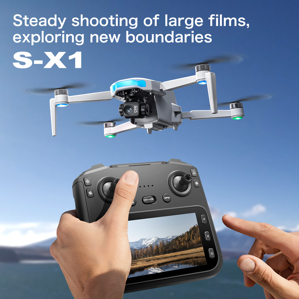 Original S-X1 GPS Foldable RC  - Drone Camera With Gimbal ulasan dan harga